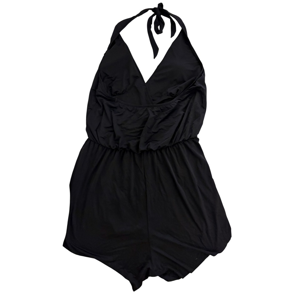 NEW Cupshe Black Halter Medium Swim Dress Skort Swimwear One Piece - Picture 4 of 6